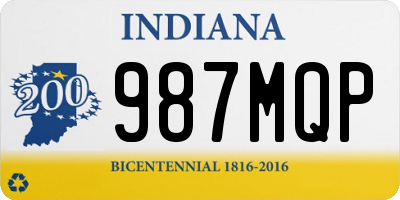 IN license plate 987MQP