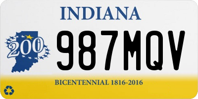 IN license plate 987MQV