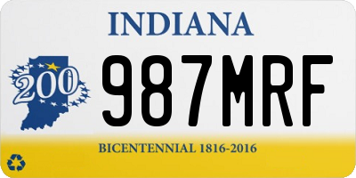 IN license plate 987MRF