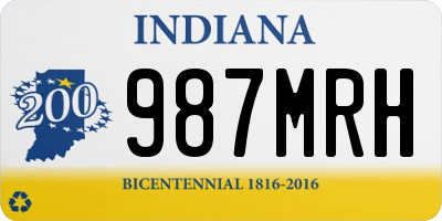 IN license plate 987MRH