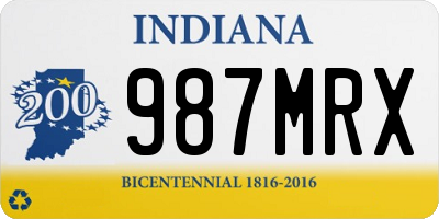 IN license plate 987MRX