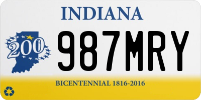 IN license plate 987MRY