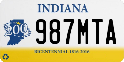 IN license plate 987MTA