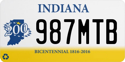 IN license plate 987MTB