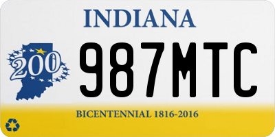 IN license plate 987MTC