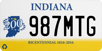 IN license plate 987MTG