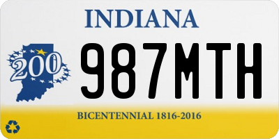 IN license plate 987MTH