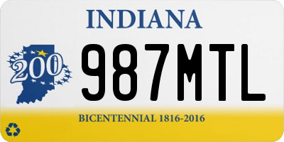 IN license plate 987MTL