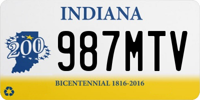 IN license plate 987MTV