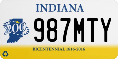 IN license plate 987MTY