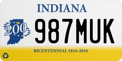 IN license plate 987MUK