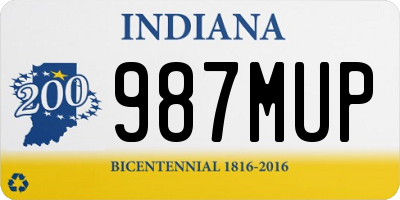 IN license plate 987MUP