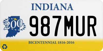 IN license plate 987MUR