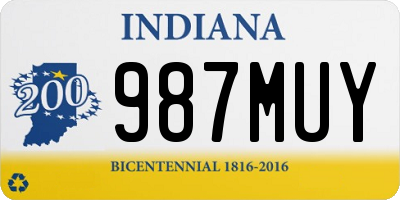 IN license plate 987MUY