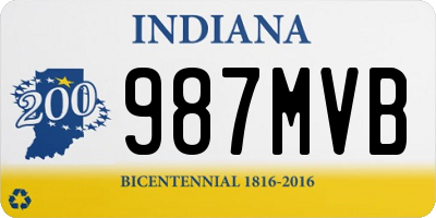 IN license plate 987MVB