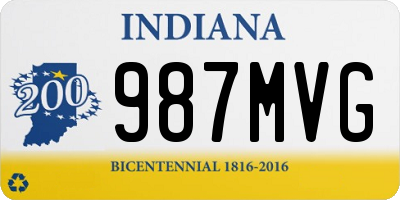 IN license plate 987MVG