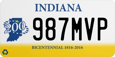 IN license plate 987MVP