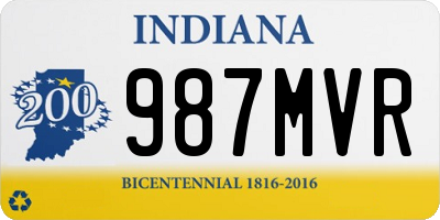 IN license plate 987MVR