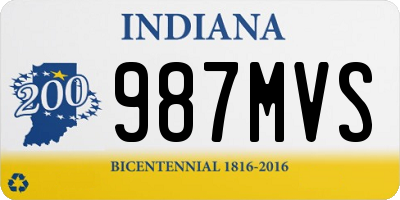 IN license plate 987MVS