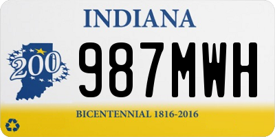 IN license plate 987MWH