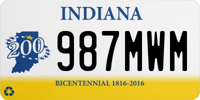 IN license plate 987MWM