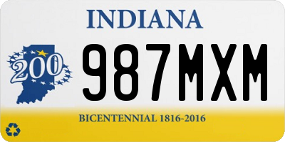 IN license plate 987MXM