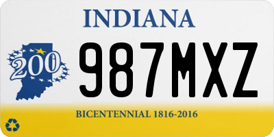 IN license plate 987MXZ