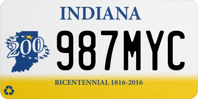 IN license plate 987MYC