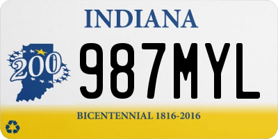 IN license plate 987MYL