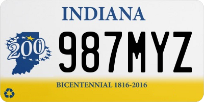 IN license plate 987MYZ