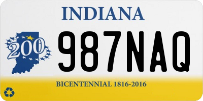 IN license plate 987NAQ