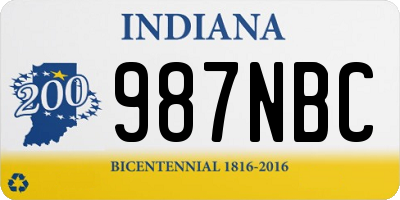 IN license plate 987NBC