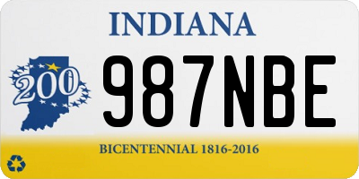IN license plate 987NBE