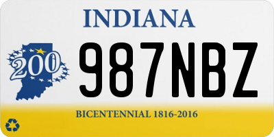 IN license plate 987NBZ