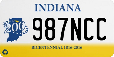 IN license plate 987NCC