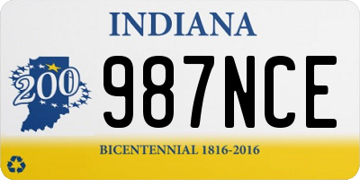 IN license plate 987NCE
