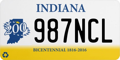 IN license plate 987NCL