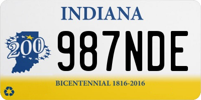 IN license plate 987NDE