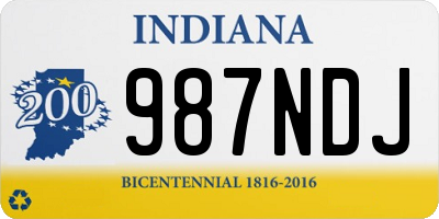 IN license plate 987NDJ