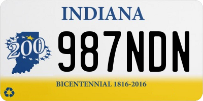 IN license plate 987NDN