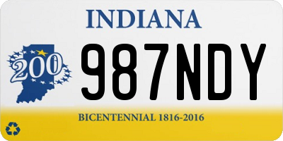 IN license plate 987NDY