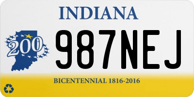 IN license plate 987NEJ