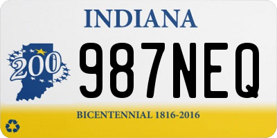 IN license plate 987NEQ