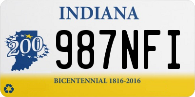 IN license plate 987NFI