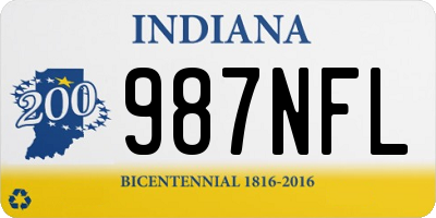 IN license plate 987NFL