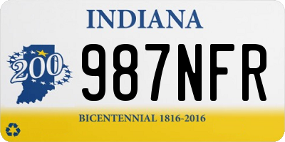 IN license plate 987NFR