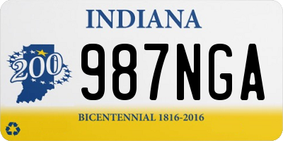 IN license plate 987NGA