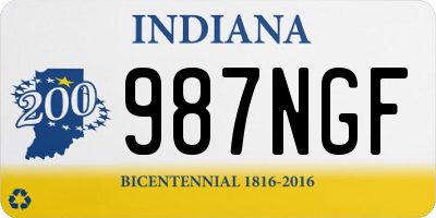 IN license plate 987NGF