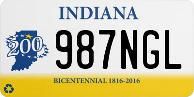 IN license plate 987NGL