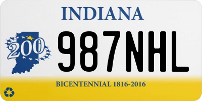 IN license plate 987NHL